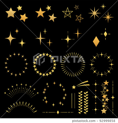 Decorative material set_gold Decorative material set_gold 92999858
