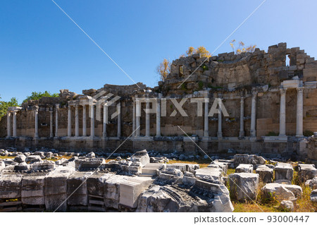 Architectural elements of ancient Nymphaeum in Side, Turkey 93000447