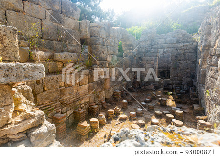 Ruined Roman baths in Phaselis, Tekirova, Antalya Province, Turkey Ruined Roman baths in Phaselis, Tekirova, Antalya Province, Turkey 93000871