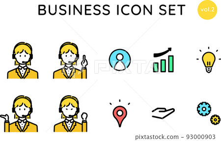 簡單可愛的商務圖標集（vol.2） 93000903