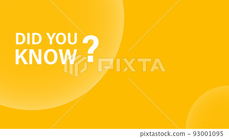 Did you know speech bubble banner vector with copy space for business, marketing, flyers, banners, presentations and posters. illustration 93001095