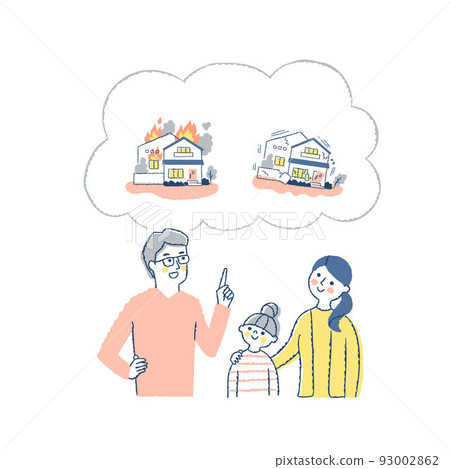 family thinking about disaster family thinking about disaster 93002862