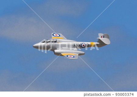Royal Air Force Meteor T7 jet trainer horizontal flight Royal Air Force Meteor T7 jet trainer horizontal flight 93003374