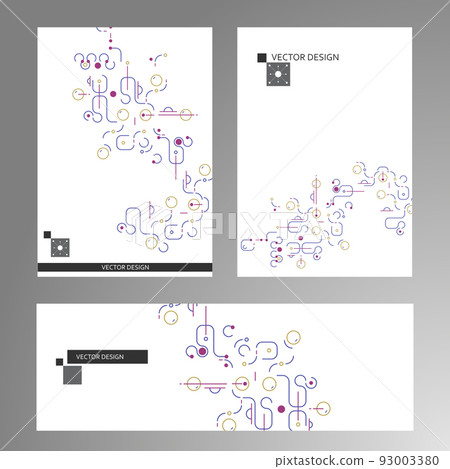 Abstract background with simple shapes. Modern design template with space for text. Minimal stylish cover for branding. Vector minimal illustration 93003380