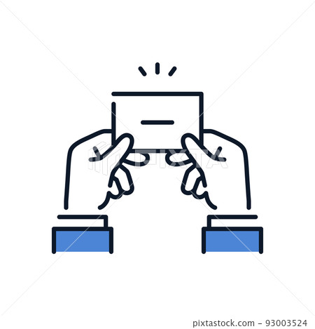 Icon for businessmen exchanging business cards 93003524