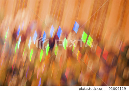 Horizontal photo - colored lights in motion. Dynamics, defocus. 93004119