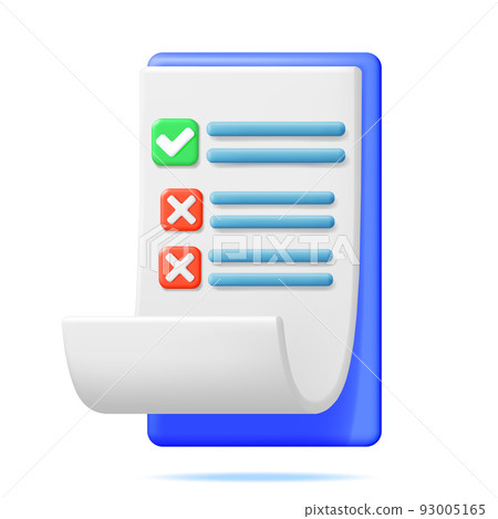 3D Paper Clipboard Holder with Checklist Symbol 93005165
