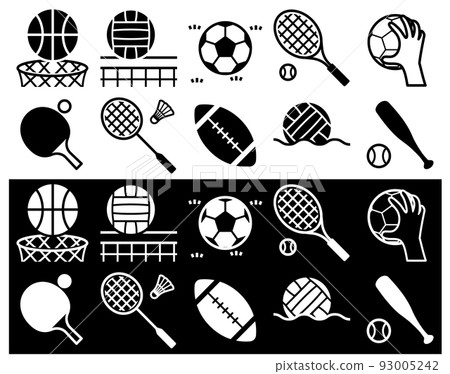 Ball game icon illustration white/black 93005242