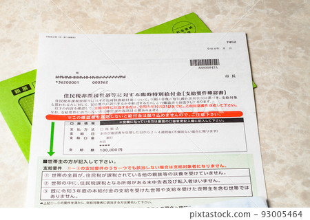 提供給免徵居民稅家庭的臨時特別福利 提供給免徵居民稅家庭的臨時特別福利 93005464