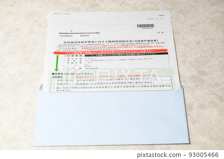 Temporary Special Benefits Benefits provided to households exempt from residence tax 93005466