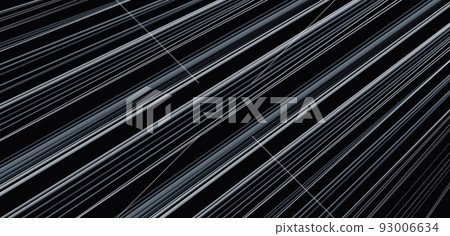 Modern black abstract background with silver and dark grey diagonal lines. 3D stripes texture. Modern gradient pattern. Luxury and elegant concept. Suit for wallpaper, desktop, banner, website, cover 93006634