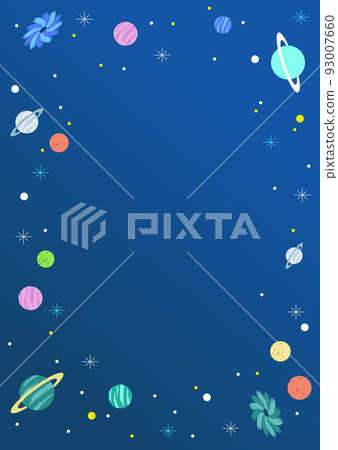 Space pattern frame illustration background material 93007660