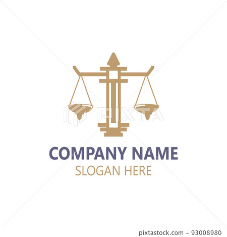 Justice Law logo icon template creative law firm 93008980