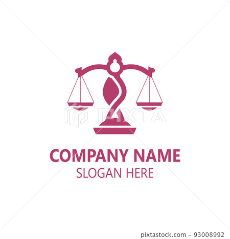 Justice Law logo icon template creative law firm 93008992