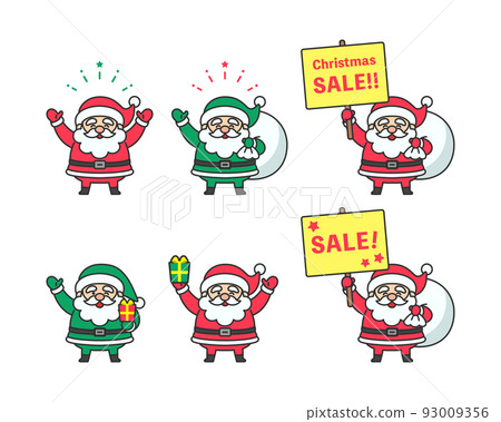 Cute Santa Claus set illustration material 93009356