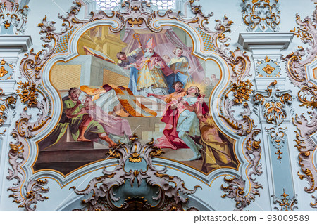 Rottenbuch abbey interiors, bavaria, germany Rottenbuch abbey interiors, bavaria, germany 93009589