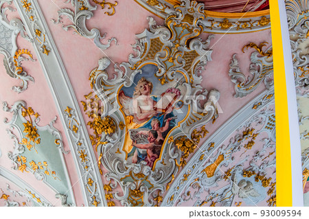 Rottenbuch abbey interiors, bavaria, germany Rottenbuch abbey interiors, bavaria, germany 93009594