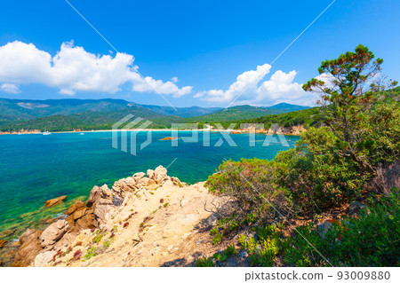 Cupabia beach. Coastal landscape of Corsica island Cupabia beach. Coastal landscape of Corsica island 93009880