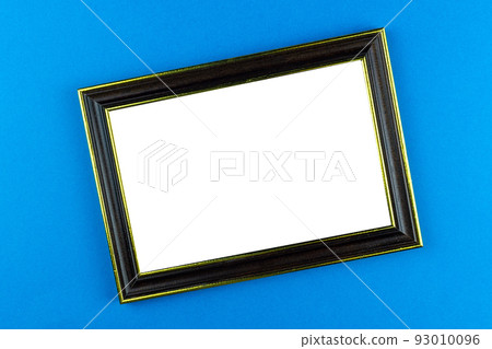 Wooden frame blue background Wooden frame blue background 93010096
