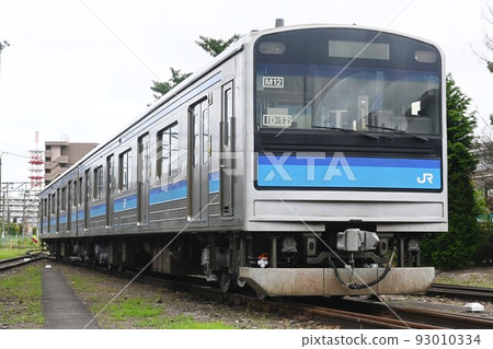 Senseki Line 205 series 3100 trains stopping at the depot Senseki Line 205 series 3100 trains stopping at the depot 93010334