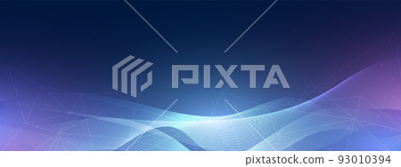 Abstract technology wave design, digital network background 93010394