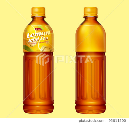 Lemon ice tea bottle set - Stock Illustration [93011200] - PIXTA