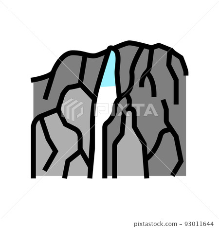 angel falls color icon vector illustration angel falls color icon vector illustration 93011644