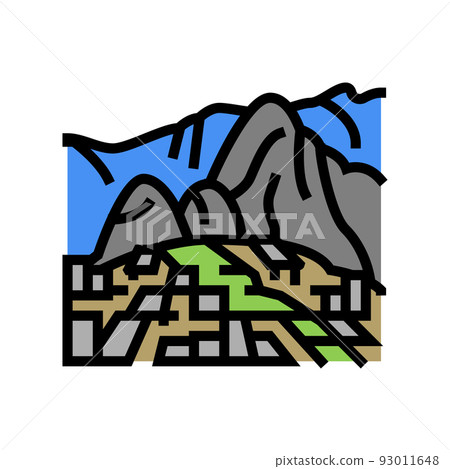 machu picchu color icon vector illustration 93011648