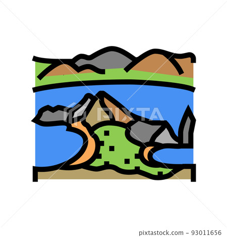 galapagos islands color icon vector illustration 93011656