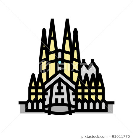 sagrada familia color icon vector illustration sagrada familia color icon vector illustration 93011770