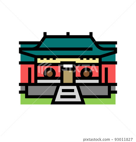 shaolin monastery color icon vector illustration 93011827
