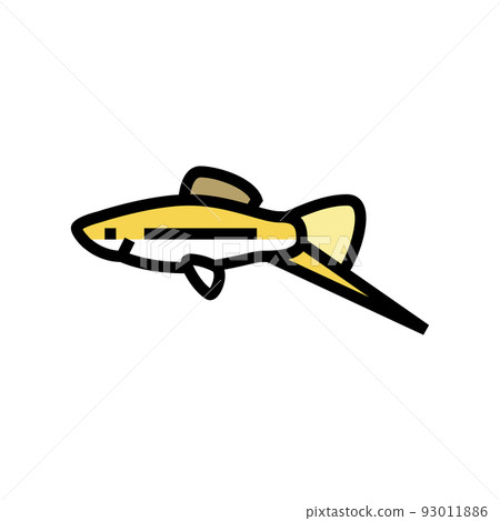 swordtail fish color icon vector illustration swordtail fish color icon vector illustration 93011886