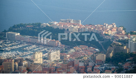 Monte-Carlo, Monaco, city, port and palace with Mediterranean sea in the background Monte-Carlo, Monaco, city, port and palace with Mediterranean sea in the background 93011887