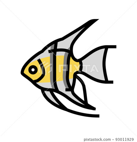 angelfish aquarium fish color icon vector illustration angelfish aquarium fish color icon vector illustration 93011929