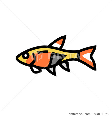 rasbora fish color icon vector illustration rasbora fish color icon vector illustration 93011939