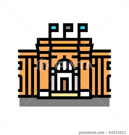 cairo museum color icon vector illustration 93012021