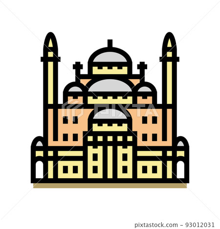 suleiman pasha mosque color icon vector illustration suleiman pasha mosque color icon vector illustration 93012031