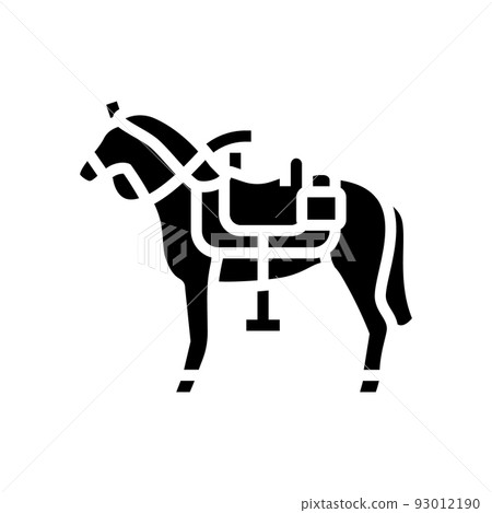 horse animal glyph icon vector illustration 93012190