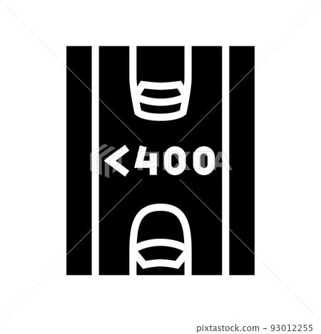 low traffic road glyph icon vector illustration 93012255