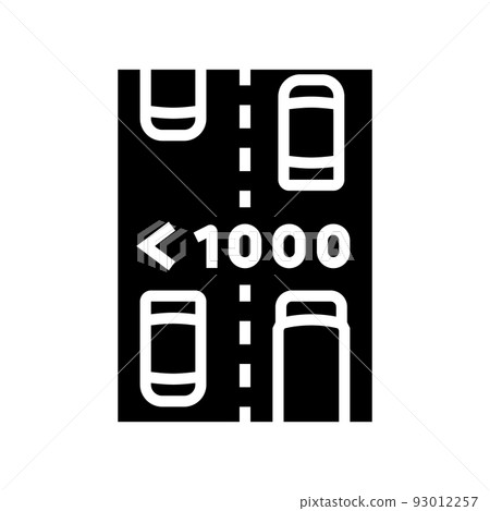 medium traffic road glyph icon vector illustration medium traffic road glyph icon vector illustration 93012257