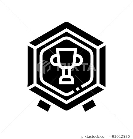 gaming medallion glyph icon vector illustration 93012520