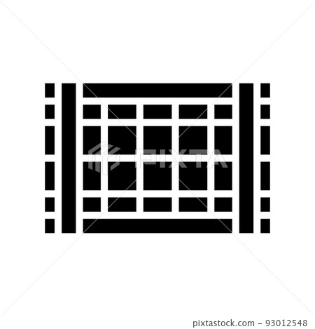 rural fence glyph icon vector illustration 93012548