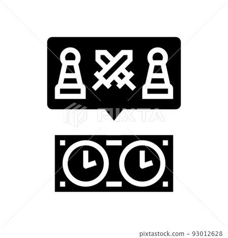 sport chess glyph icon vector illustration 93012628