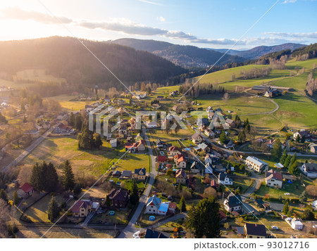 Horni Tanvald rural landscape from above Horni Tanvald rural landscape from above 93012716