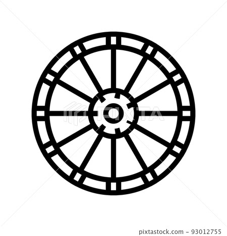 old wheel line icon vector illustration old wheel line icon vector illustration 93012755