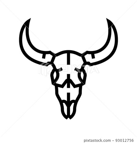 skull bull line icon vector illustration skull bull line icon vector illustration 93012756