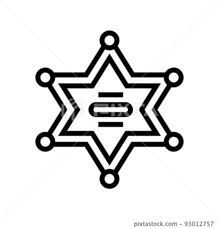 badge sheriff line icon vector illustration badge sheriff line icon vector illustration 93012757