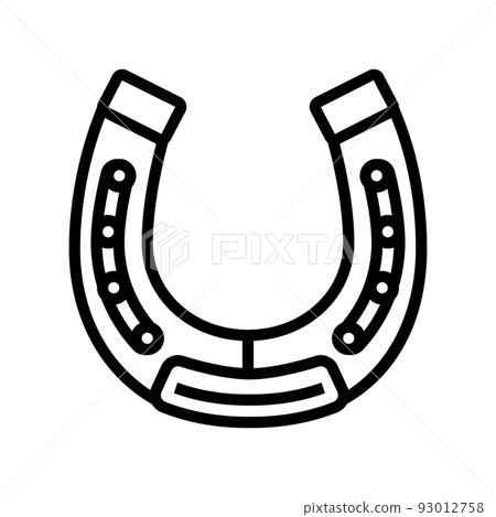 horseshoe tool line icon vector illustration 93012758