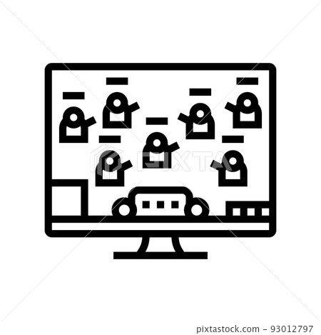 moba video game line icon vector illustration 93012797