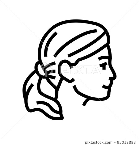 blonde hairstyle line icon vector illustration blonde hairstyle line icon vector illustration 93012888